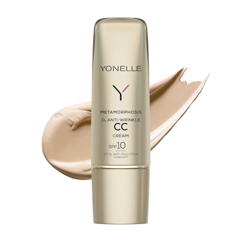 Yonelle CC Cream SPF10 - Anti Falten CC Creme - Serie Metamorphosis für Alle Hauttypen - Getönte Tagescreme mit Lichtschutzfaktor - Tinted Moisturizer mit LSF 10-1 Light Neutral - 50 ml von YONELLE