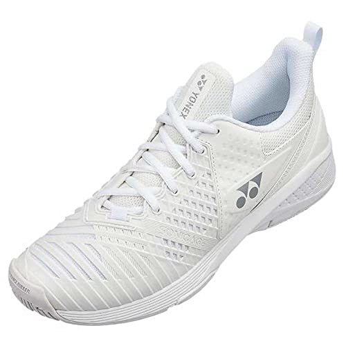 YONEX Damen Power Cushion Sonicage 3 Ac Tennisschuhe Allcourtschuh Weiß - Silber 39 von YONEX