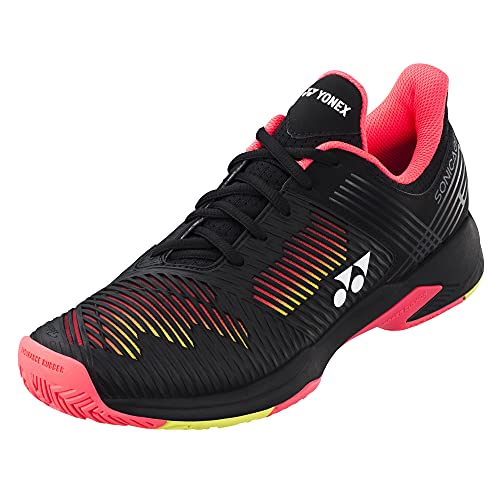 YONEX Herren Sonicage 2 Ac Tennisschuhe Allcourtschuh Schwarz - Gelb 46 von YONEX