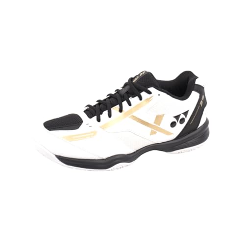 YONEX Power Cushion 39 Wide Weiss White Gold Badmintonschuh (39,5, EU Schuhgrößensystem, Erwachsene, Herren, Numerisch, Breit, 36) von YONEX