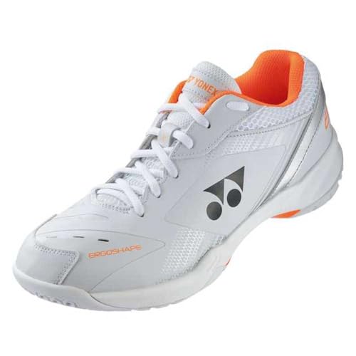 YONEX Power Cushion 65 X Unisex-Erwachsene Sneaker, Weiß/Orange, 44 EU von YONEX