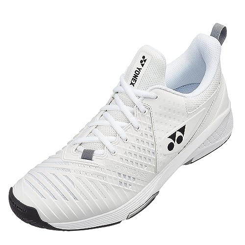 Yonex Sonicage3 Wide Herren Sandplatzschuhe, Farbe:weiss/schwarz, Größe:43 von YONEX