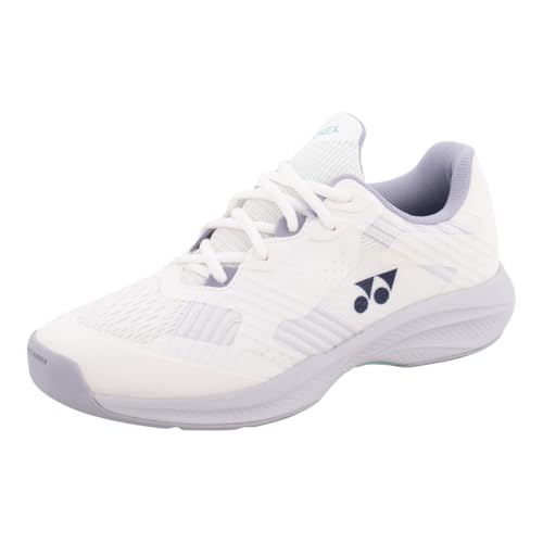 YONEX SONICAGE Modell 2025-26 Damen Weiss Carpet Tennisschuhe Hallenschuhe – Größe 39,5 – Glatte Indoor Sohle für Teppichboden – Leichter & bequemer Damen Tennisschuh mit Dämpfung & Stabilität von YONEX