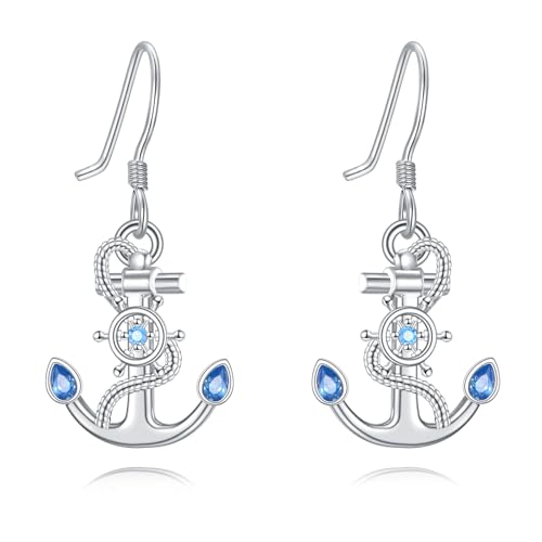 YONFQE Anker Ohrringe 925er Sterlingsilber Anker Ohrringe Schmuckgeschenke für Damen von YONFQE