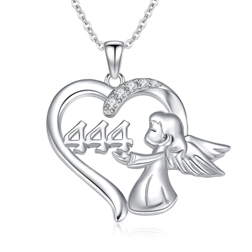 YONFQE Engelszahl 444 Halskette 925 Sterlingsilber Anhänger Schmuckgeschenk YONFQE Engelszahl 444 Halskette 925 Sterlingsilber Anhänger Schmuckgeschenk von YONFQE