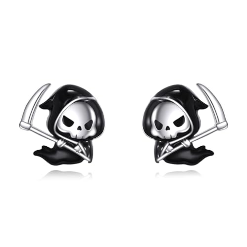 YONFQE Geister Ohrringe 925 Sterling Silber Witzige Halloween Ohrstecker Niedlich Gruselig Schmuck Geschenk für Damen Mutter Freunde von YONFQE