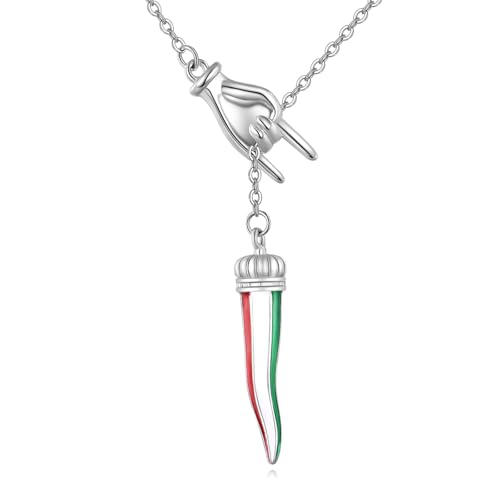 YONFQE Italienisches Horn-Armband für Damen 925 Sterlingsilber Horn-Handanhänger Schmuckgeschenk YONFQE Italienisches Horn-Armband für Damen 925 Sterlingsilber Horn-Handanhänger Schmuckgeschenk von YONFQE