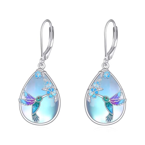 YONFQE Kolibri Ohrringe 925 Stlingsilb Vogel Ohrringe Tropfenförmig Schmuck Mondstein Geschenke für Frauen YONFQE Kolibri Ohrringe 925 Stlingsilb Vogel Ohrringe Tropfenförmig Schmuck Mondstein Geschenke für Frauen von YONFQE