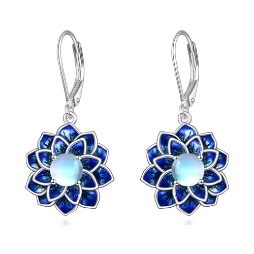 YONFQE Lotus Ohrringe Sterling Silber Lotus Dangle Ohrringe Lotus Schmuck Weihnachtsgeschenke für Frauen YONFQE Lotus Ohrringe Sterling Silber Lotus Dangle Ohrringe Lotus Schmuck Weihnachtsgeschenke für Frauen von YONFQE