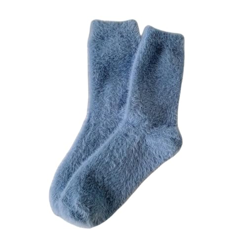 YONGHONGKEJI 3 Paar Warme Winter Bettsocken Für Damen Und Mädchen, Nerz Fleece Komfort Slipper Socken, Dicke Flauschige Wintersocken, Lässige Bodensocken, Lässiges Zuhause, Schlafen, Blau YONGHONGKEJI 3 Paar Warme Winter Bettsocken Für Damen Und Mädchen, Nerz Fleece Komfort Slipper Socken, Dicke Flauschige Wintersocken, Lässige Bodensocken, Lässiges Zuhause, Schlafen, Blau von YONGHONGKEJI