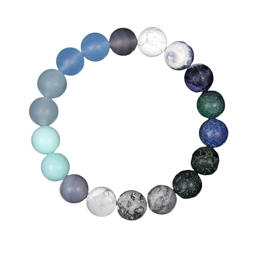 YONGHONGKEJI Armbänder Sonnensystem Armband Schmuck Universum Galaxie Planet Stein Perlen für Männer und Frauen Naturstein Kristall Stretch Armreif Astronomie Schmuck Geschenke Erde von YONGHONGKEJI