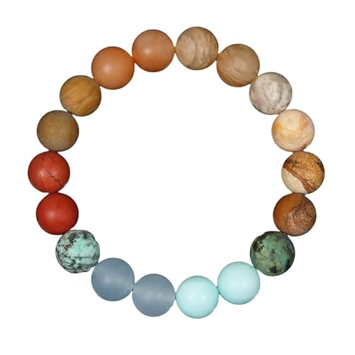 YONGHONGKEJI Armbänder Sonnensystem Armband Schmuck Universum Galaxie Planet Stein Perlen für Männer und Frauen Naturstein Kristall Stretch Armreif Astronomie Schmuck Geschenke Merkur von YONGHONGKEJI