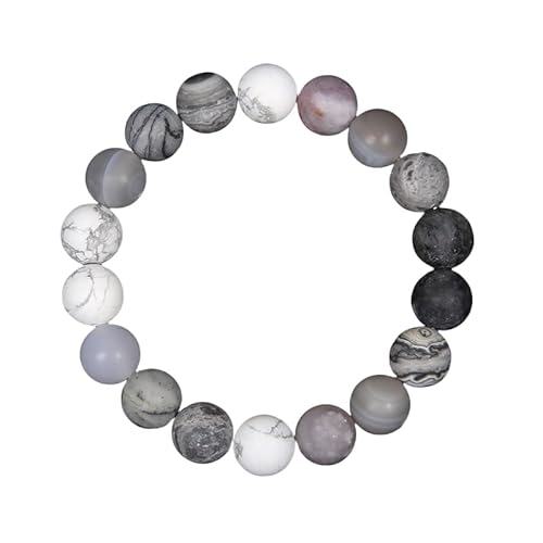 YONGHONGKEJI Armbänder Sonnensystem Armband Schmuck Universum Galaxie Planet Stein Perlen für Männer und Frauen Naturstein Kristall Stretch Armreif Astronomie Schmuck Geschenke Mond von YONGHONGKEJI