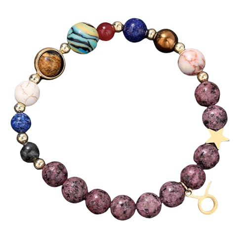 YONGHONGKEJI Armband mit 12 Sternbildern für Damen Acht Planeten Schutzstern Armbänder Naturstein Perlenarmbänder für Herren Elastische Kugellager Manschettenarmreif Schmuck Geschenke Stier YONGHONGKEJI Armband mit 12 Sternbildern für Damen Acht Planeten Schutzstern Armbänder Naturstein Perlenarmbänder für Herren Elastische Kugellager Manschettenarmreif Schmuck Geschenke Stier von YONGHONGKEJI