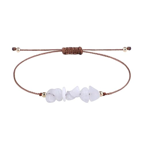YONGHONGKEJI Chakra Armbänder für Damen Natürliches Buntes Kristallarmband für 7 Chakren Unregelmäßige Edelstein Armreifen Kristallsplitter Verstellbare Seilarmbänder Schmuckgeschenke für Fr von YONGHONGKEJI