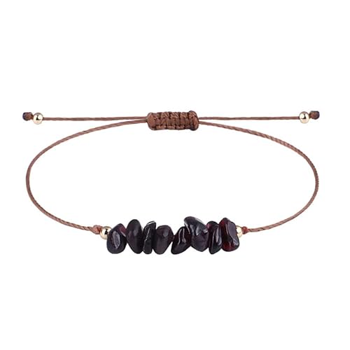 YONGHONGKEJI Chakra Armbänder für Damen Natürliches Buntes Kristallarmband für 7 Chakren Unregelmäßige Edelstein Manschettenarmbänder Kristallsplitter Verstellbare Seilarmbänder Schmuckgesch von YONGHONGKEJI