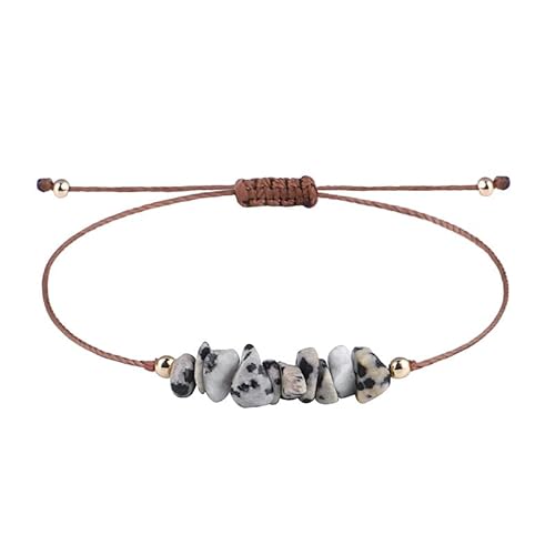 YONGHONGKEJI Chakra Armbänder für Damen Natürliches Buntes Kristallarmband für 7 Chakren Unregelmäßige Edelstein Manschettenarmbänder Kristallsplitter Verstellbare Seilarmbänder Schmuckgesch von YONGHONGKEJI