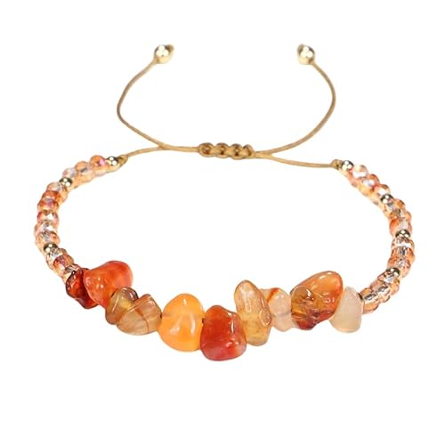 YONGHONGKEJI Chakra Armbänder für Frauen Natürliche Bunte Kristallarmbänder für 7 Chakren Unregelmäßiger Edelstein Armreif Kristallsplitter Armreif Verstellbares Seil Armbänder Schmuck Gesch von YONGHONGKEJI