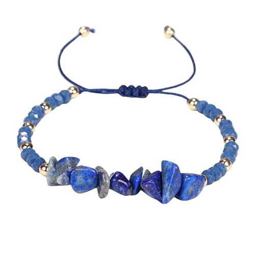 YONGHONGKEJI Chakra Armbänder für Frauen Natürliche Bunte Kristallarmbänder für 7 Chakren Unregelmäßiger Edelstein Manschettenarmreif Kristallsplitter Armreif Verstellbare Seilarmbänder Schm von YONGHONGKEJI