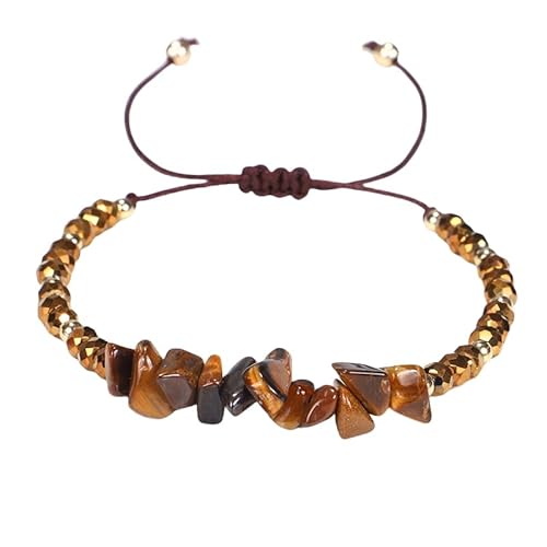 YONGHONGKEJI Chakra Armbänder für Frauen Natürliche Bunte Kristallarmbänder für 7 Chakren Unregelmäßiger Edelstein Manschettenarmreif Kristallsplitter Armreif Verstellbares Seil Armbänder Sc von YONGHONGKEJI