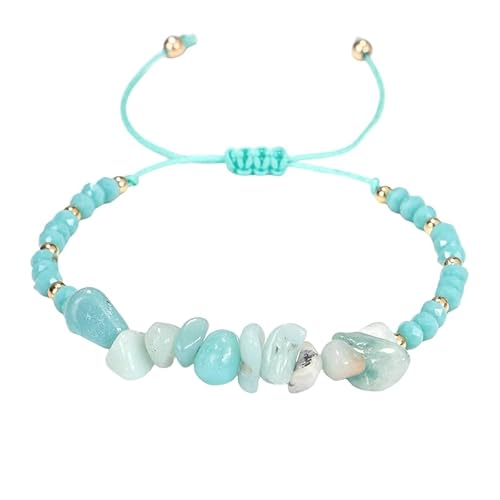 YONGHONGKEJI Chakra Armbänder für Frauen Natürliche Bunte Kristallarmbänder für 7 Chakren Unregelmäßiger Edelstein Manschettenarmreif Kristallsplitter Armreif Verstellbares Seil Armbänder Sc von YONGHONGKEJI