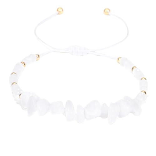 YONGHONGKEJI Chakra Armbänder für Frauen Natürliche Bunte Kristallarmbänder für 7 Chakren Unregelmäßiger Edelstein Manschettenarmreif Kristallsplitter Armreif Verstellbares Seil Armbänder Sc von YONGHONGKEJI