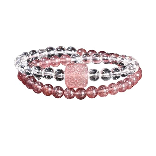 YONGHONGKEJI Doppelwickel Perlenarmbänder 6 Mm Naturstein Heilkristall Armbänder Energiequarz Armreifen 7 Chakra Natürlicher Erdbeerkristall Weiße Kristallperlen Armbänder YONGHONGKEJI Doppelwickel Perlenarmbänder 6 Mm Naturstein Heilkristall Armbänder Energiequarz Armreifen 7 Chakra Natürlicher Erdbeerkristall Weiße Kristallperlen Armbänder von YONGHONGKEJI