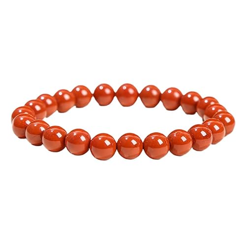 YONGHONGKEJI Heilkristall Armband Natürliche Edelstein Perlenarmbänder für Damen und Herren Energie Quarzkristall Stein Dehnbare Armreifen 7 Chakra Freundschaftsarmbänder Schmuckgeschenke Roter von YONGHONGKEJI