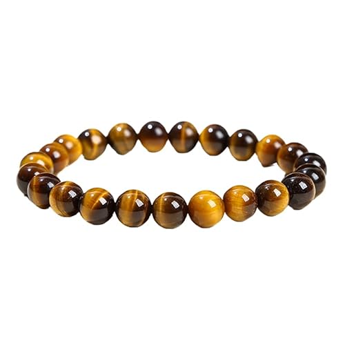 YONGHONGKEJI Heilkristall Armband Natürliche Edelstein Perlenarmbänder für Damen und Herren Energie Quarzkristall Stein Dehnbare Armreifen 7 Chakren Freundschaftsarmbänder Schmuckgeschenke Gelbe von YONGHONGKEJI