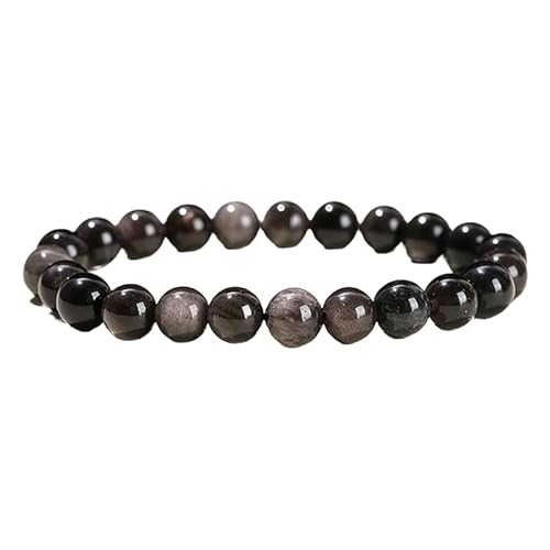 YONGHONGKEJI Heilkristall Armband Natürliche Edelstein Perlenarmbänder für Damen und Herren Energie Quarzkristall Stein Dehnbare Armreifen 7 Chakren Freundschaftsarmbänder Schmuckgeschenke Silbe von YONGHONGKEJI