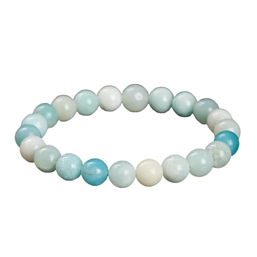 YONGHONGKEJI Heilkristall Armband Natürliche Edelstein Perlenarmbänder für Frauen und Männer Energie Quarz Kristallstein Dehnbare Armreifen 7 Chakren Freundschaftsarmbänder Schmuckgeschenke Ama von YONGHONGKEJI