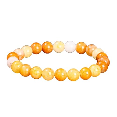 YONGHONGKEJI Heilkristall Armband für Frauen Kristalle und Edelsteine Armreifen 7 Chakra Armband Aus Naturstein Elegante Perlenarmbänder Freundschaftsschmuck Geschenke Gelber Aventurin 10 Mm von YONGHONGKEJI