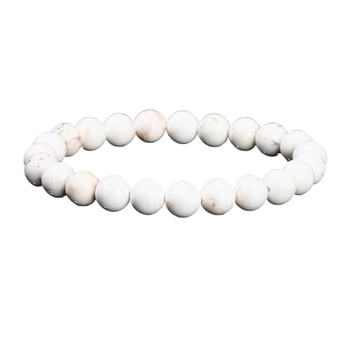 YONGHONGKEJI Heilkristall Armband für Frauen Kristalle und Edelsteine Armreifen 7 Chakra Armband Aus Naturstein Elegante Perlenarmbänder Freundschaftsschmuck Geschenke Magnesit 8 Mm von YONGHONGKEJI