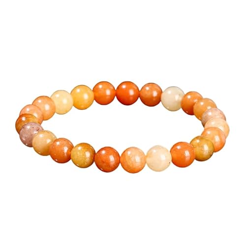YONGHONGKEJI Heilkristall Armband für Frauen Kristalle und Edelsteine Armreifen 7 Chakra Armband Aus Naturstein Elegante Perlenarmbänder Freundschaftsschmuck Geschenke Roter Aventurin 8 Mm von YONGHONGKEJI