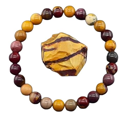 YONGHONGKEJI Kristallarmbänder für Frauen 8 Mm Perlenarmbänder Heilende Edelstein Stretcharmbänder Elegante Chakra Armreifen Im Fossil Design für Frauen Geburtstags und Weihnachtsschmuck Gesch von YONGHONGKEJI