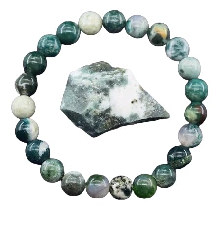 YONGHONGKEJI Kristallarmbänder für Frauen 8 Mm Perlenarmbänder Heilende Edelstein Stretcharmbänder Elegante Chakra Armreifen Im Fossil Design für Frauen Geburtstags und Weihnachtsschmuckgesche von YONGHONGKEJI