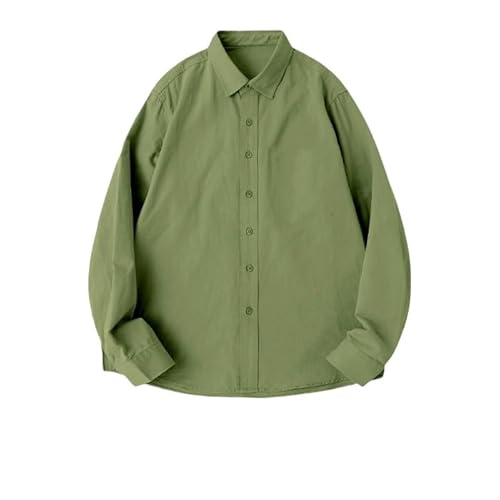 YONGHONGKEJI Oberteile Damen Damen Freizeitbluse Aus Baumwolle mit Langen Ärmeln, Button Down Hemd, Einfarbig, Oberteile, Weich, Bequem, Klassische Passform, Elegante Oberteile für Die Arbeit Im B von YONGHONGKEJI