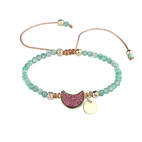 YONGHONGKEJI Perlenarmbänder für Frauen Natürliches Buntes Kristallarmband für 7 Chakren 4 Mm Abschnitt Edelstein Manschettenarmbänder Handgefertigt Geflochtene Charm Armbänder Schmuckgeschenk von YONGHONGKEJI