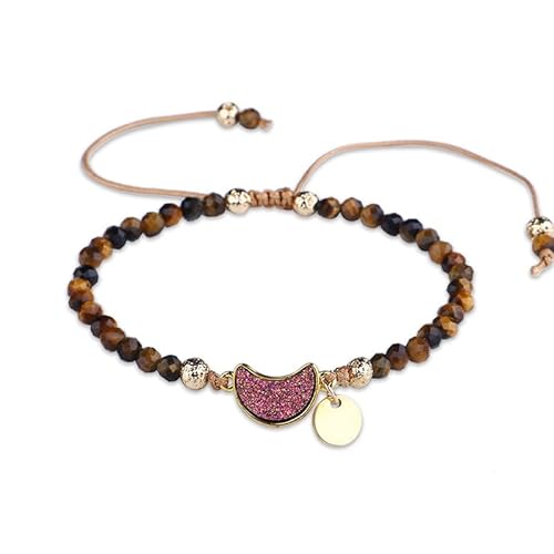 YONGHONGKEJI Perlenarmbänder für Frauen Natürliches Buntes Kristallarmband für 7 Chakren 4 Mm Abschnitt Edelstein Manschettenarmreifen Handgefertigt Geflochtene Charm Armbänder Schmuckgeschenke von YONGHONGKEJI