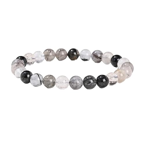 YONGHONGKEJI Perlenarmband Aus Naturstein Heilkristall Armbänder für Damen und Herren Energiequarz Armreifen für 7 Chakren Schutz Yoga Meditation Entspannung Freundschaft Kristallschmuck Geschenk von YONGHONGKEJI