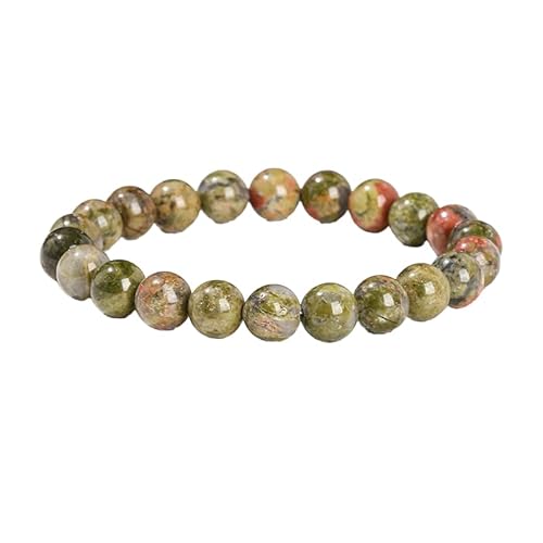 YONGHONGKEJI Perlenarmband Aus Naturstein Heilkristall Armbänder für Damen und Herren Energiequarz Armreifen für 7 Chakren Schutz Yoga Meditation Entspannung Freundschaft Kristallschmuck Geschenk von YONGHONGKEJI