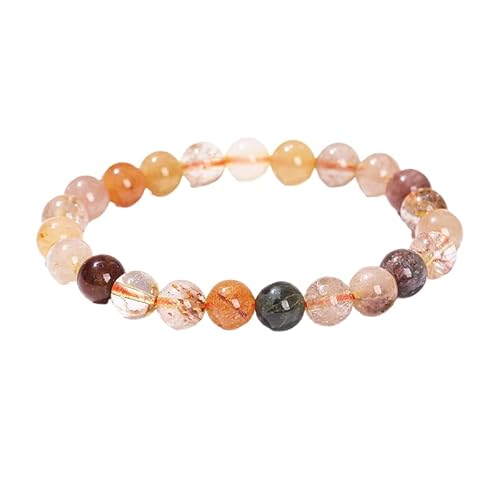 YONGHONGKEJI Perlenarmband Aus Naturstein Heilkristall Armbänder für Damen und Herren Energiequarz Armreifen für 7 Chakren Schutz Yoga Meditation Entspannung Freundschaft Kristallschmuck Geschenk von YONGHONGKEJI