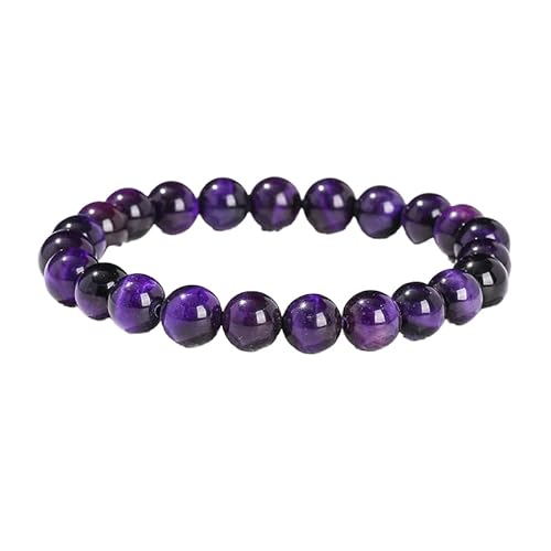 YONGHONGKEJI Perlenarmband Aus Naturstein Heilkristall Armbänder für Damen und Herren Energiequarz Armreifen für 7 Chakren Schutz Yoga Meditation Entspannung Freundschaft Kristallschmuck Geschenk von YONGHONGKEJI