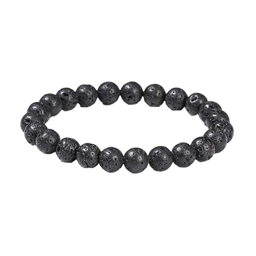YONGHONGKEJI Perlenarmband Aus Naturstein Heilkristall Armbänder für Damen und Herren Energiequarz Armreifen für 7 Chakren Schutz Yoga Meditation Entspannung Freundschaft Kristallschmuck Geschenk von YONGHONGKEJI