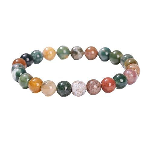 YONGHONGKEJI Perlenarmband Aus Naturstein Heilkristall Armbänder für Damen und Herren Energiequarz Armreifen für 7 Chakren Schutz Yoga Meditation Entspannung Freundschaft Kristallschmuck Geschenk von YONGHONGKEJI