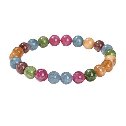 YONGHONGKEJI Perlenarmband Aus Naturstein Heilkristall Armbänder für Damen und Herren Energiequarz Armreifen für 7 Chakren Schutz Yoga Meditation Entspannung Freundschaft Kristallschmuck Geschenk von YONGHONGKEJI