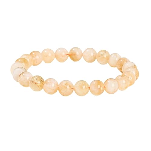 YONGHONGKEJI Perlenarmband Aus Naturstein Heilkristall Armbänder für Damen und Herren Energiequarz Armreifen für 7 Chakren Schutz Yoga Meditation Entspannung Freundschaft Kristallschmuck Geschenk von YONGHONGKEJI