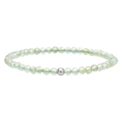 YONGHONGKEJI Silberarmband für Frauen Kristallarmband Natürliche Edelsteine Heilende Stretch Perlenarmreifen Boho Schmuck mit Grußkarte Traubenachat (Stein Der Sicherheit) mit Karte von YONGHONGKEJI