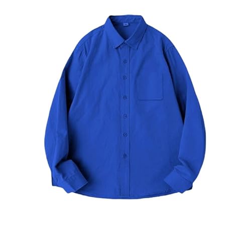 YONGHONGKEJI Tshirt Damen Damen Freizeitbluse Aus Baumwolle mit Langen Ärmeln, Button Down Hemd, Einfarbig, Oberteile, Weich, Bequem, Klassische Passform, Elegante Oberteile für Die Arbeit Im Bür von YONGHONGKEJI