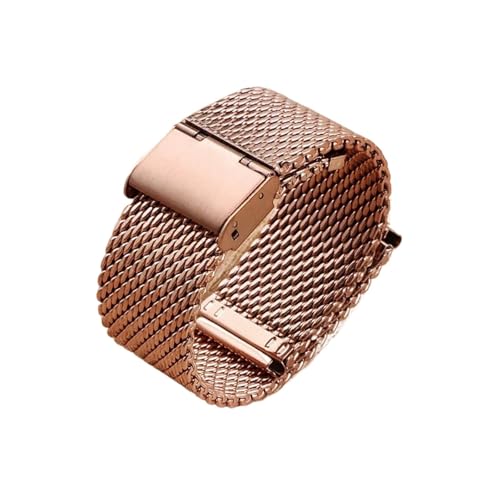 YONGNAGUI NASUNJIA 1,0 mm Milanese Mesh Loop Edelstahl-Uhrenarmband 18-24 mm Armbänder kompatibel mit DW 3 mm dickes Armband kompatibel mit Omega(Rose Gold,22mm) von YONGNAGUI